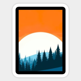 Orange Sundown Sticker